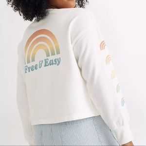 Madewell x Free & Easy® Rainbow Pride Graphic Crewneck Sweatshirt Large White